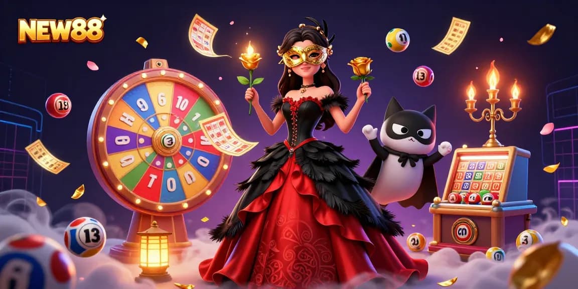 Bet big with NEW88, featuring engaging lottery dynamics and vibrant gaming elements.
