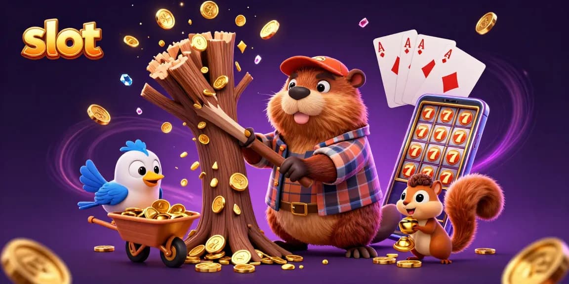 Spin the slot reels in an engaging online gaming scene with vibrant characters and gold coins.