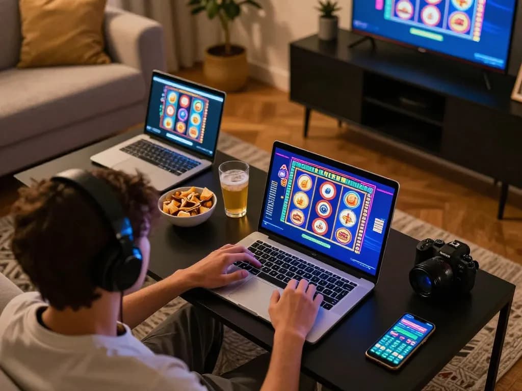 situs toto featured in a dynamic online slot game with engaging graphics and cozy home atmosphere