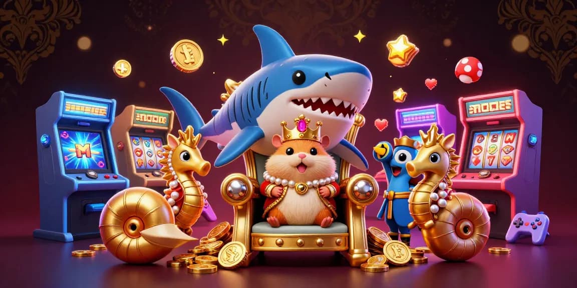 Spin the reels on vibrant Slots with a tiny golden hamster king ruling the scene!