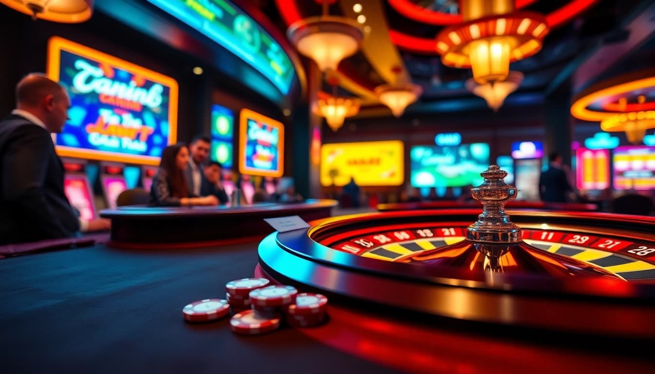 Jalantoto menawarkan suasana kasino yang hidup dengan meja roulette dan taruhan menarik.