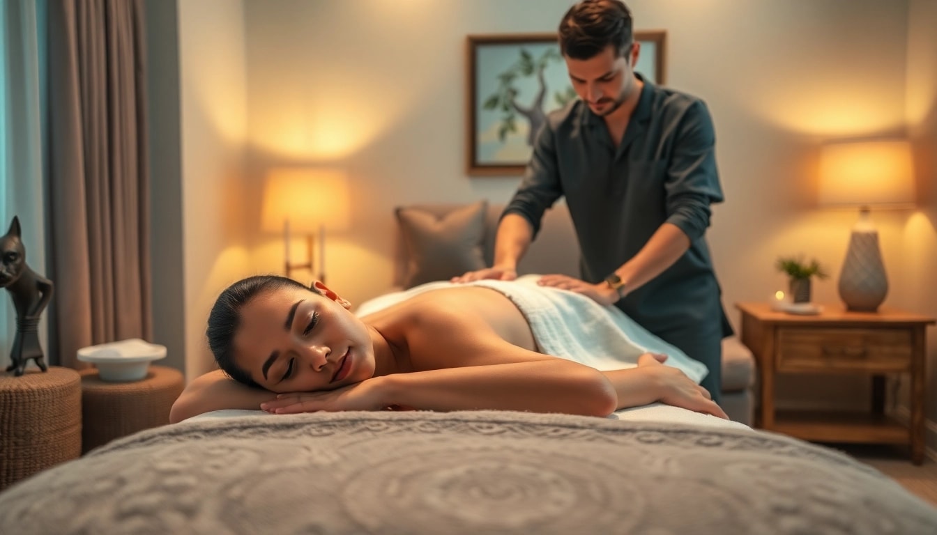 수원출장마사지 therapy session in a serene hotel room, highlighting relaxation and professionalism.