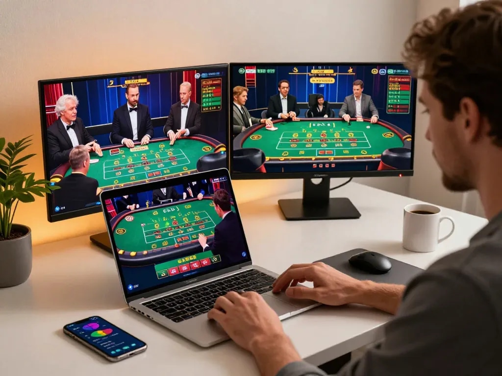 Experience energileisureparks with a captivating online blackjack scene, showcasing strategic gameplay in a modern setting.