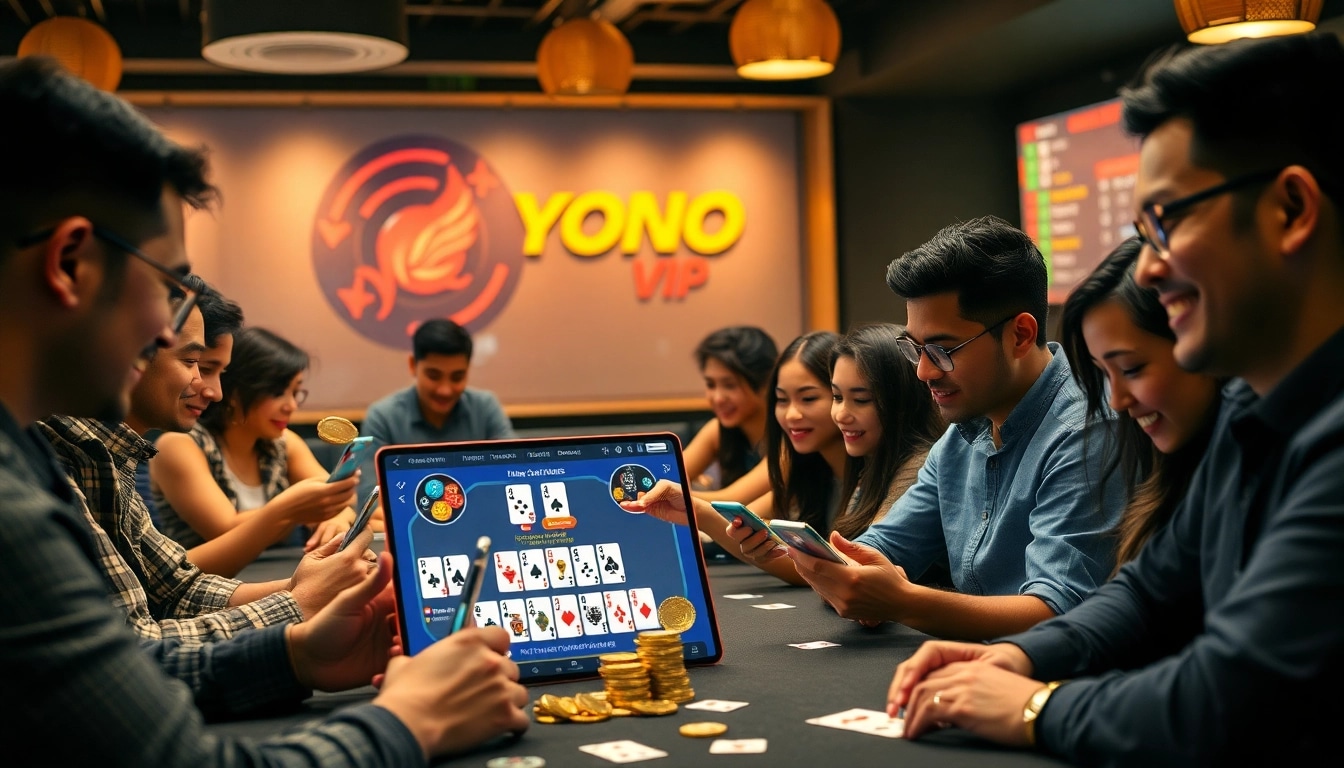 Players enjoying the Yono VIP online gaming app, showcasing excitement and diversity.