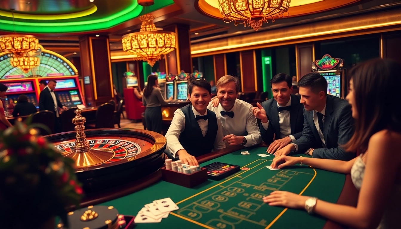 S8 com players engage in an exciting blackjack game under warm casino lights.