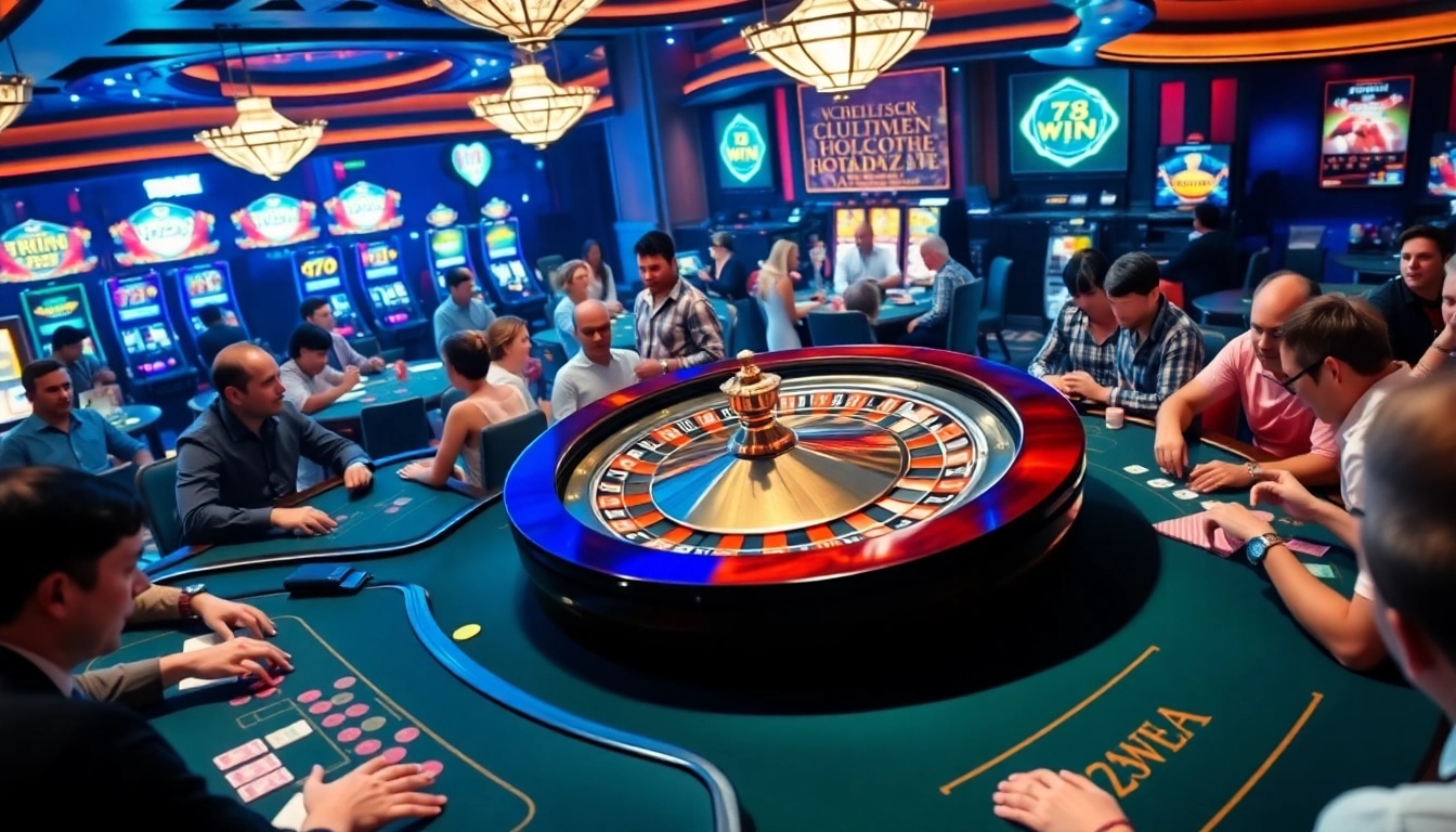 Experience the luxury of gambling at 78WIN's vibrant casino scene.