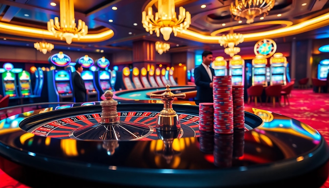 RR88 gaming experience showcasing vibrant roulette table and enthusiastic players.