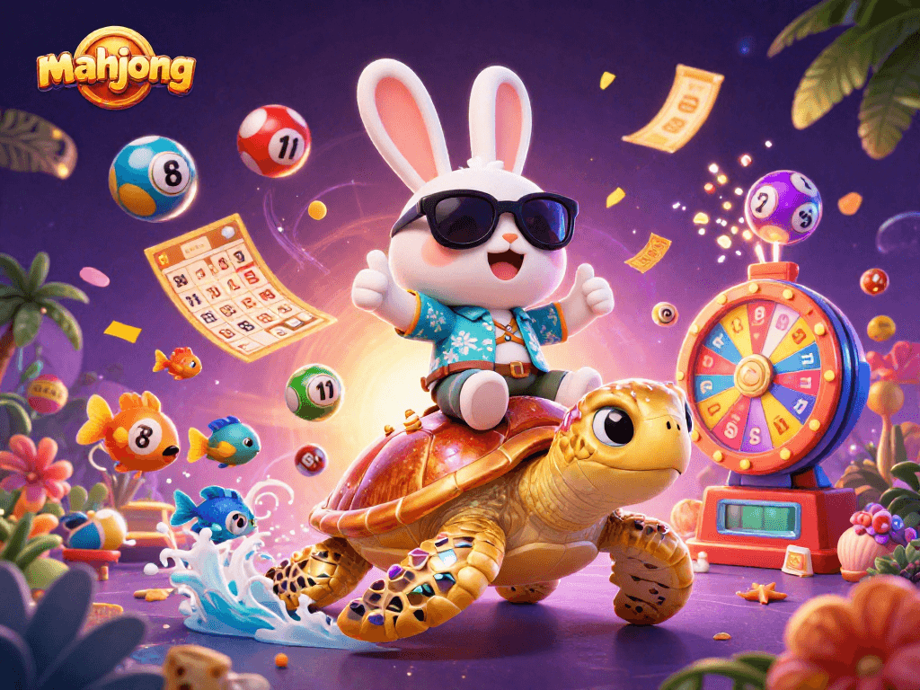 Engage in mahjong excitement as animated characters bring vibrant casino elements to life.