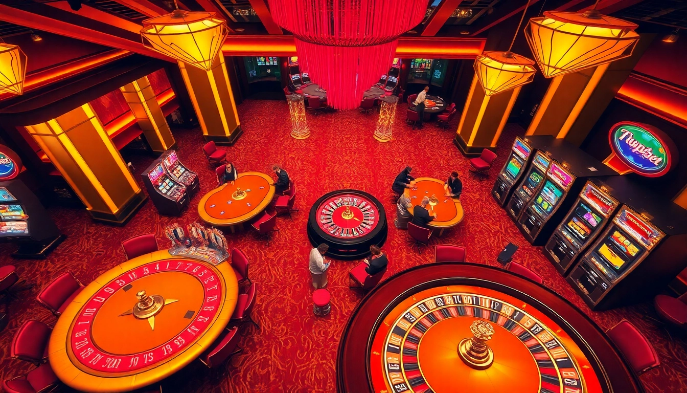 High-stakes poker action and slot machines illuminate the 7upbet gambling experience.