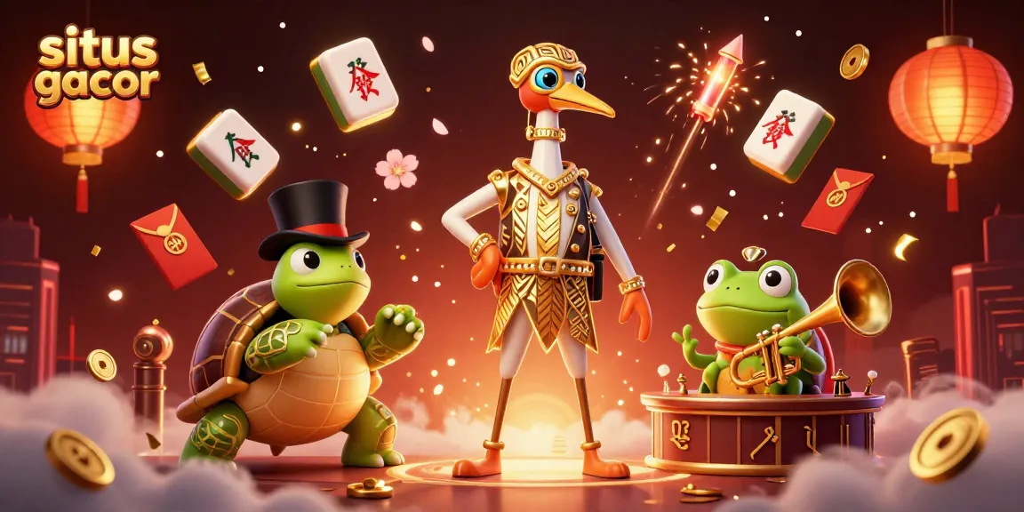 Experience the excitement of situs gacor with captivating casino characters and festive elements.