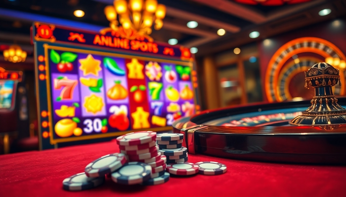 KTPJITU alternatif gaming scene with vibrant slot machines and poker chips creating excitement.