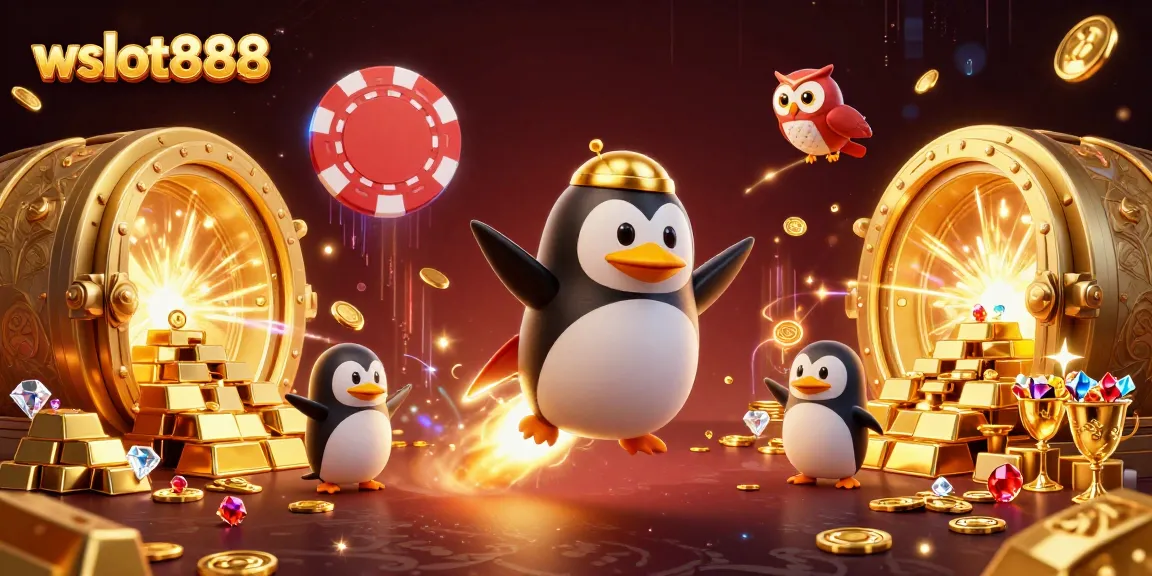 Menangkan hadiah di wslot888 dengan pesawat penguin emas menjelajahi luar angkasa.