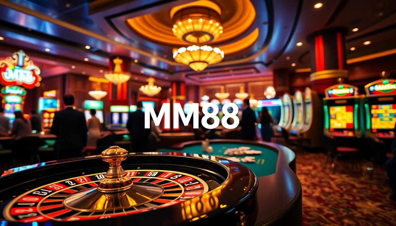 Experience the thrill of MM88 Casino with vibrant slot games and bustling tables.