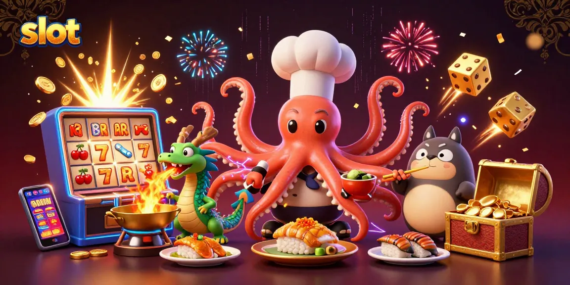 Engage with exciting slot adventures in this colorful casino scene featuring vibrant characters.