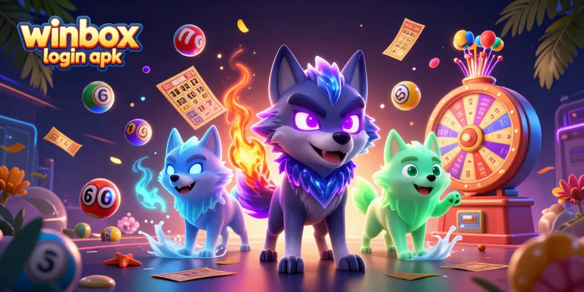 Experience winning with the winbox login apk featuring vibrant gaming elements and ghostly wolves.