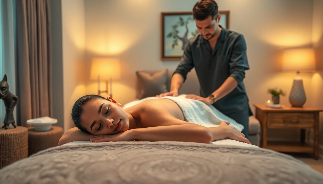 수원출장마사지 therapy session in a serene hotel room, highlighting relaxation and professionalism.