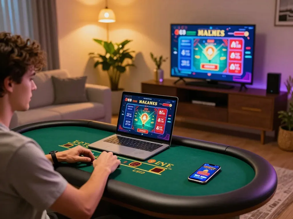 Player at TR88 online casino enjoying live dealer blackjack game, showcasing interactive gaming.