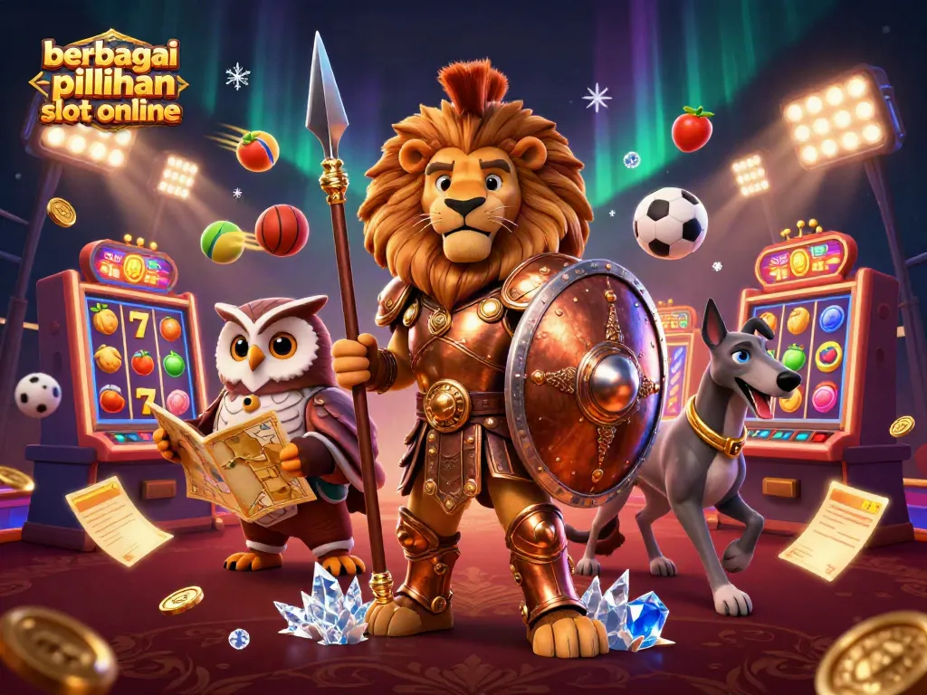 Menangkan berbagai pilihan slot online dengan karakter ikonik dalam ilustrasi 3D yang dinamis.