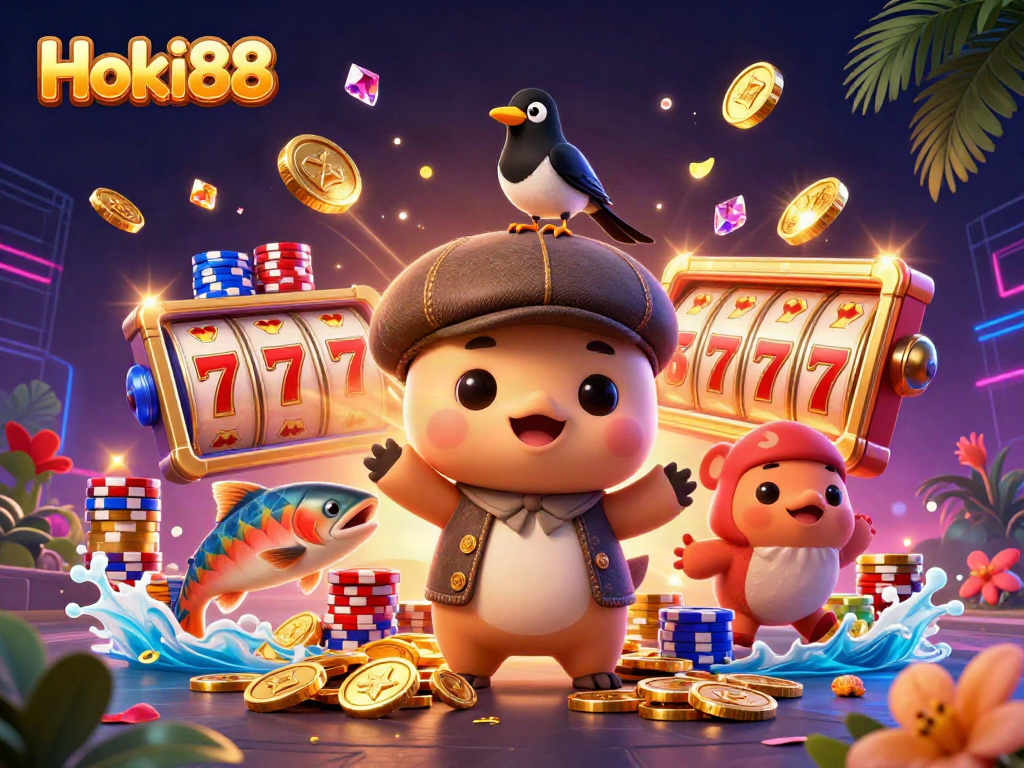 Hoki88 menghadirkan keseruan dengan simbol keberuntungan dalam ilustrasi kartun slot yang mengagumkan.