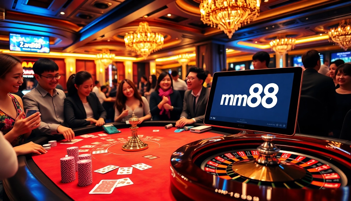 Experience the thrill of high-stakes gaming with mm88 vin at a vibrant casino table filled with excitement.