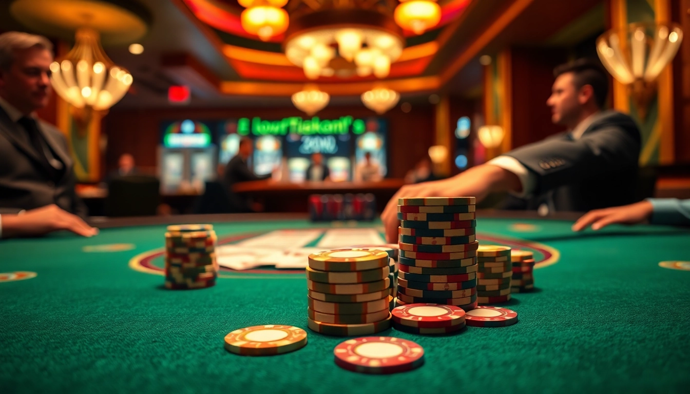 Engage in a thrilling game at a professional Blackjack Casino table with an inviting atmosphere.
