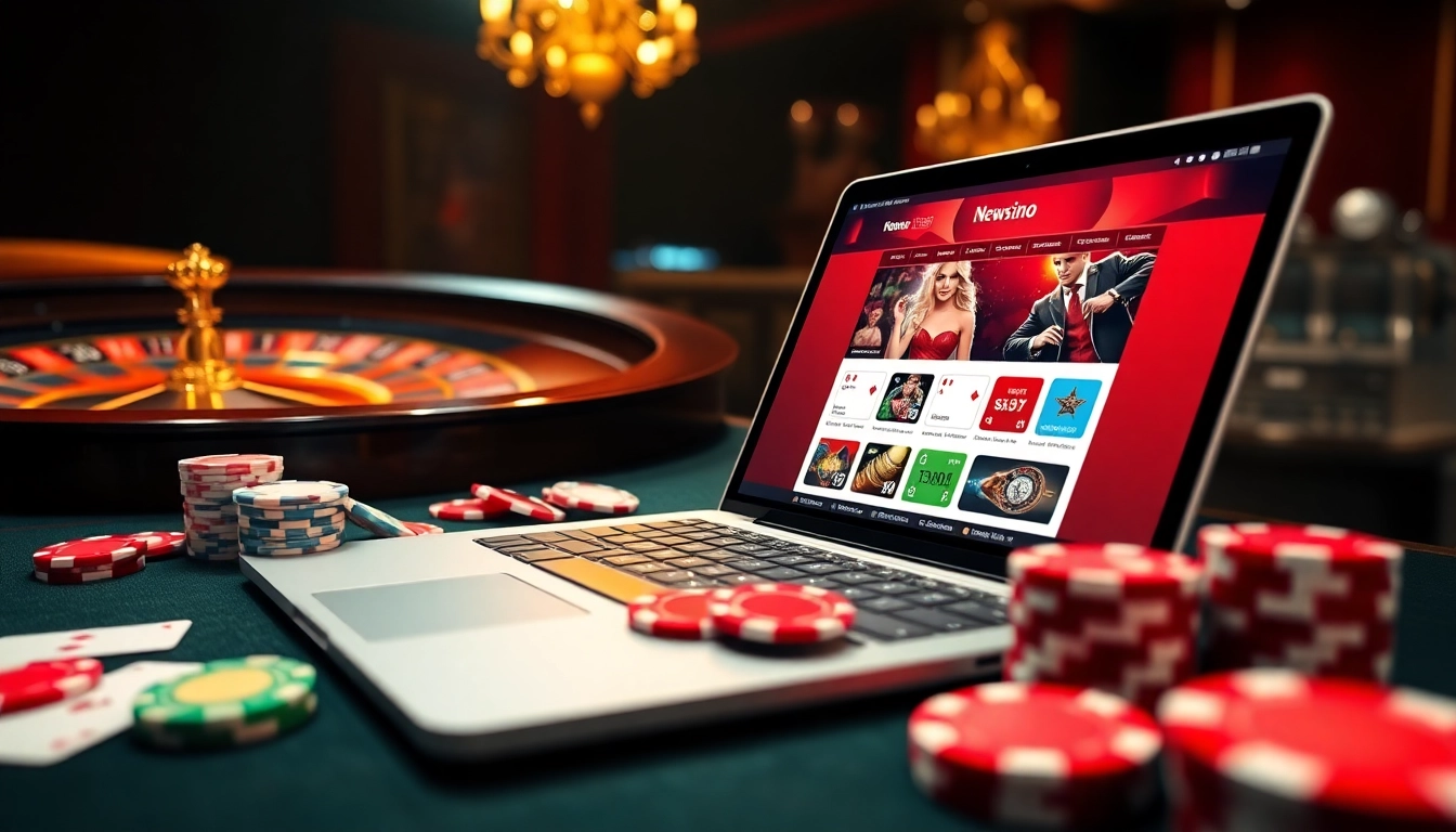 Experience the vibrant atmosphere of “trang chủ new88” online casino, featuring poker chips and luxurious gaming elements.