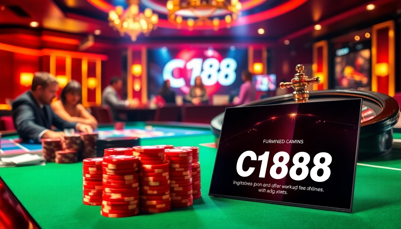 C168 promotions enhance the excitement at an upscale casino poker table filled with vibrant chips.