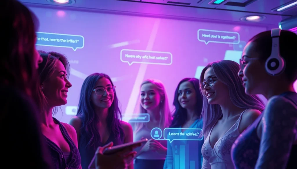 Engaging free ai sex chat interface with diverse AI characters in an inviting digital atmosphere.