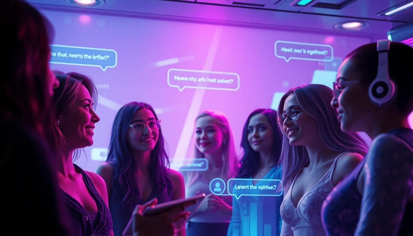 Engaging free ai sex chat interface with diverse AI characters in an inviting digital atmosphere.