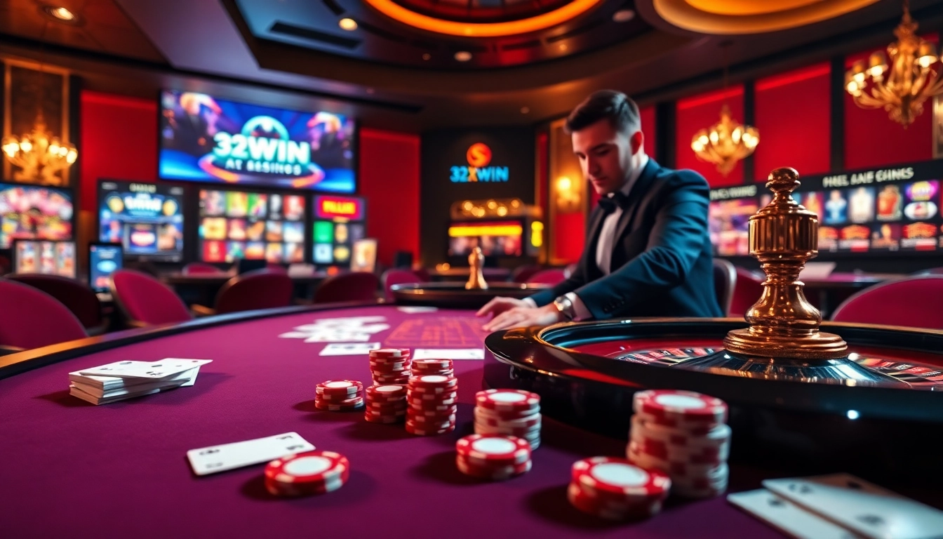 Experience the thrill of gambling at Nhà Cái 32WIN with vibrant tables and engaging gameplay.