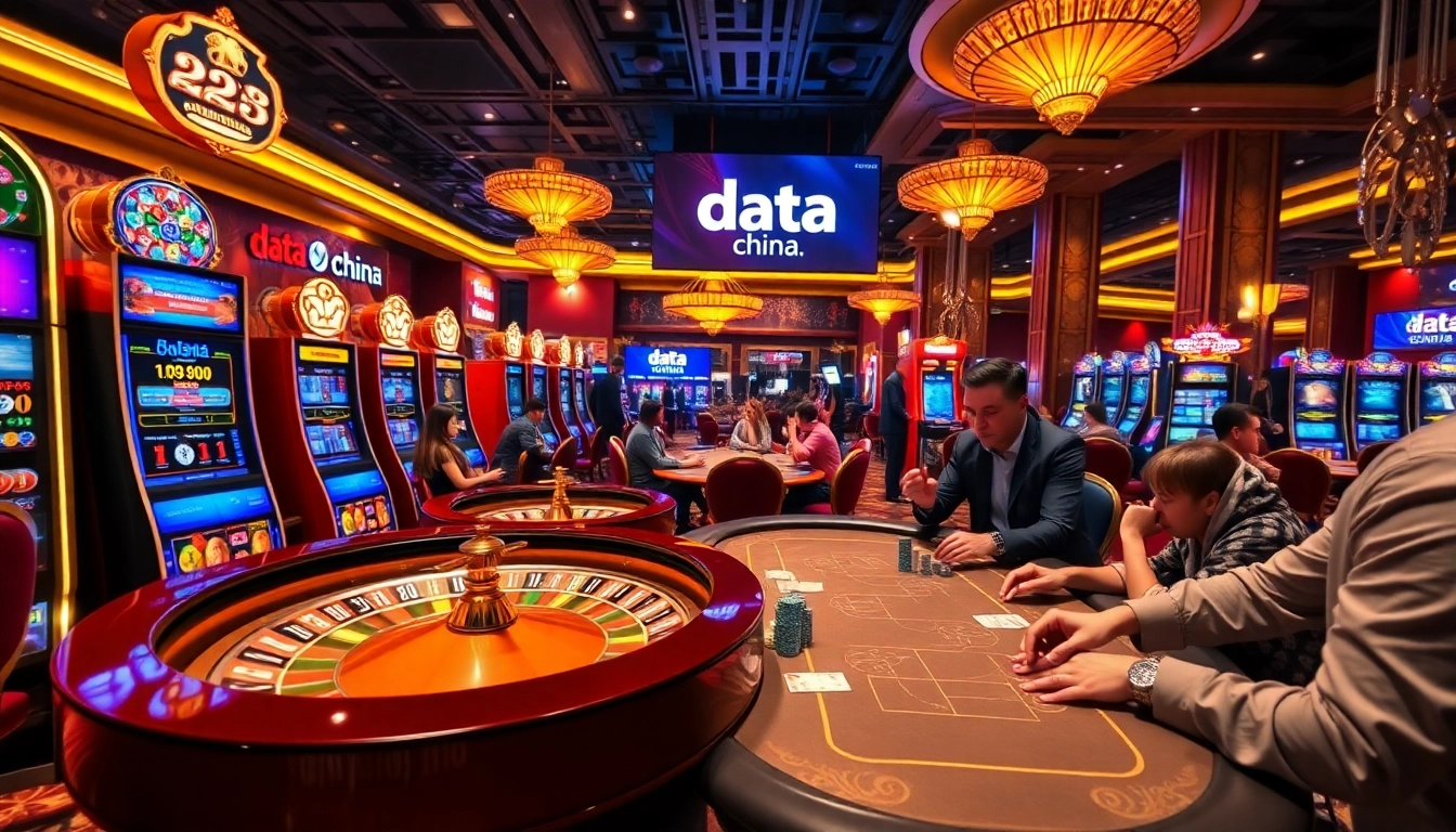 Engage in thrilling gameplay with data china insights at a vibrant casino scene.