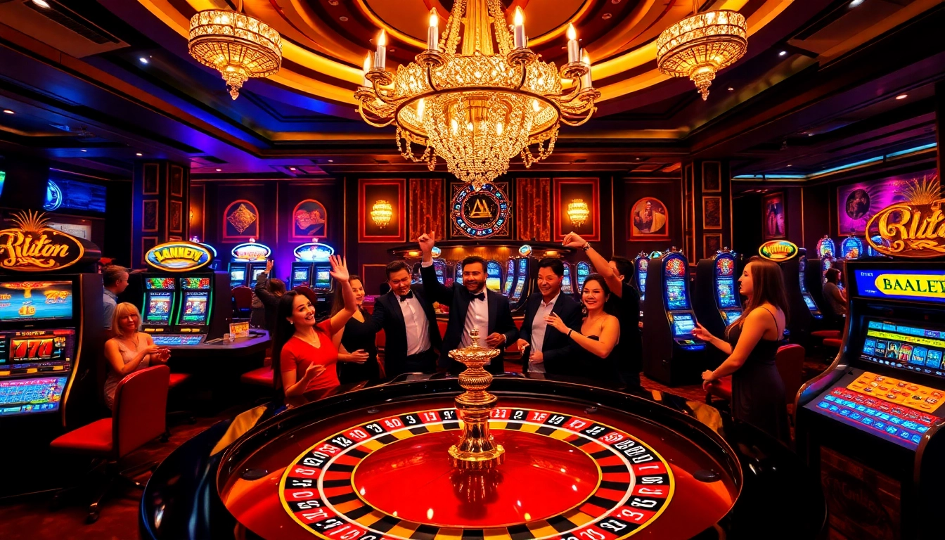 A thrilling roulette scene at https://kk55.blue/, featuring excited players and vibrant casino chips.