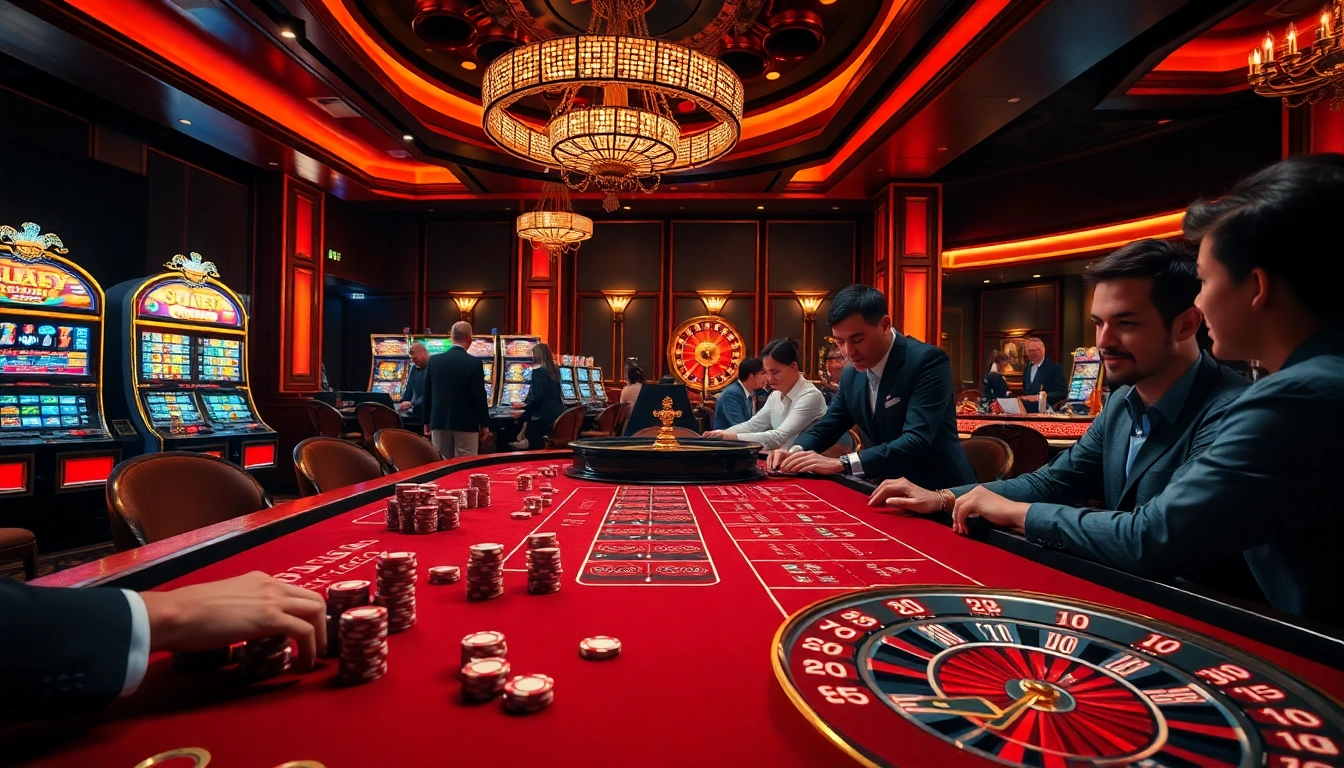 Experience the thrill of playing at HM88 with vibrant poker chips and spinning roulette wheels.