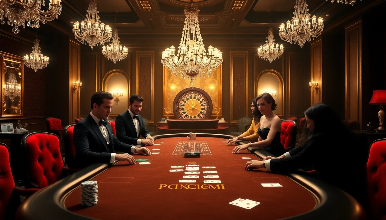 Experience high-stakes poker at MK8.COM with vibrant chips and elegant players.
