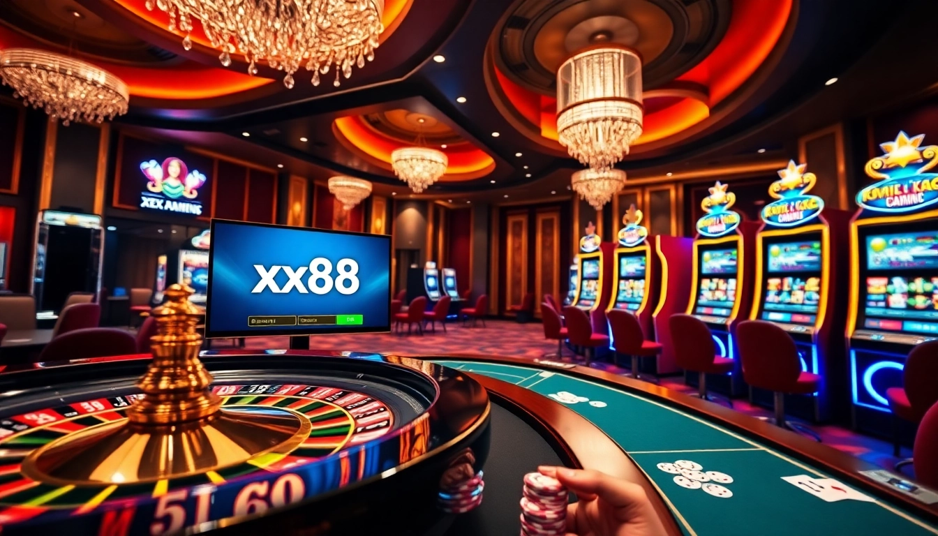 Experience thrilling gameplay at https://xx88.today/ with vibrant slots, poker, and roulette in a luxurious casino.