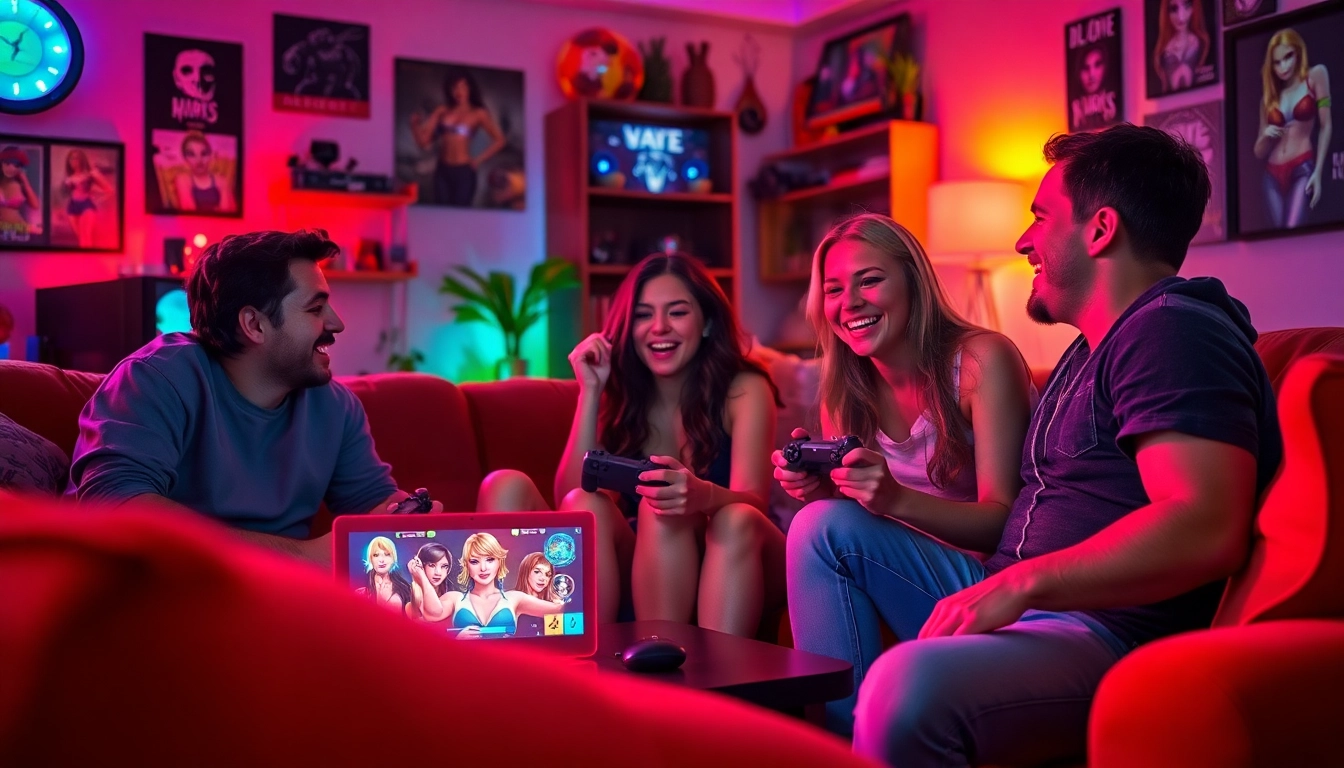Exciting gameplay experience featuring engaging sex games in a lively setting.