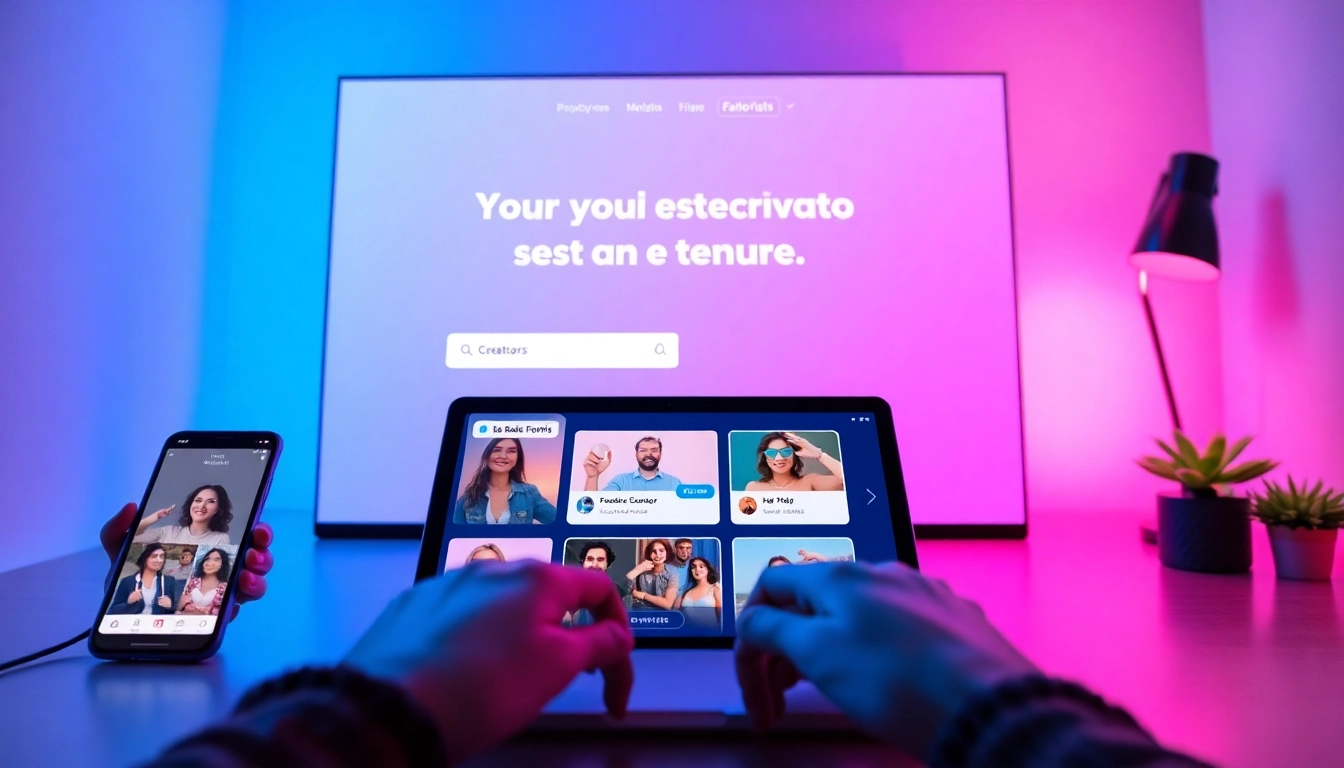 OnlyFans Nearby Creators search interface showcasing vibrant design and user-friendly features.