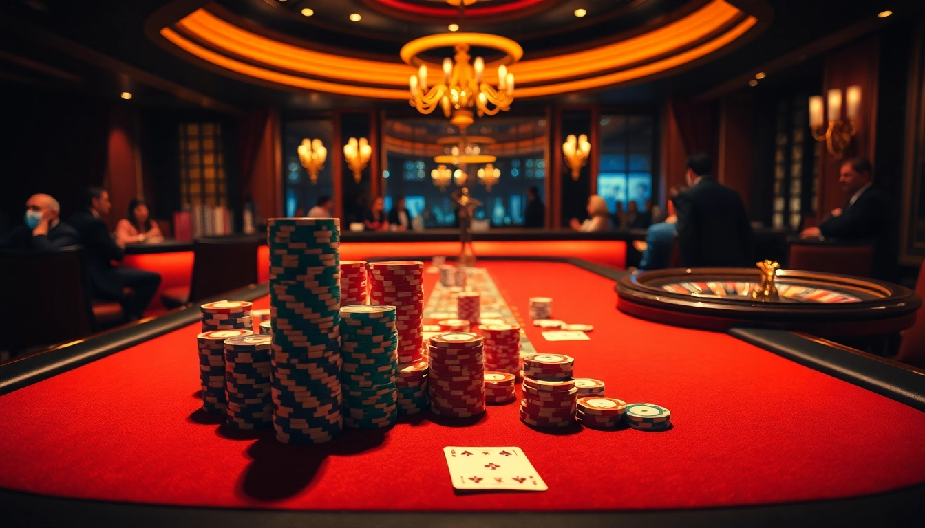 Experience thrilling gameplay at mk8th.net with vibrant poker chips and an elegant casino atmosphere.